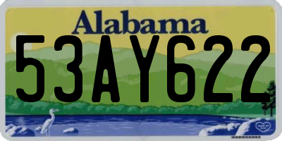 AL license plate 53AY622