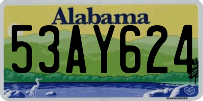 AL license plate 53AY624