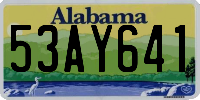 AL license plate 53AY641
