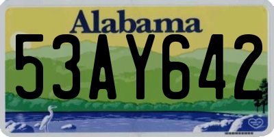 AL license plate 53AY642