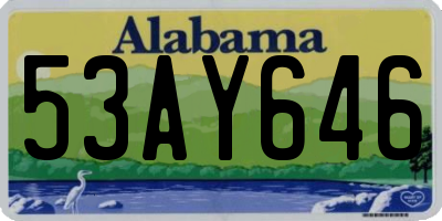 AL license plate 53AY646