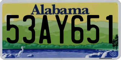 AL license plate 53AY651
