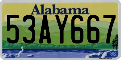AL license plate 53AY667
