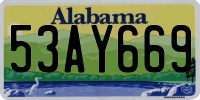 AL license plate 53AY669