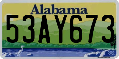 AL license plate 53AY673