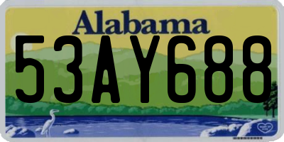 AL license plate 53AY688