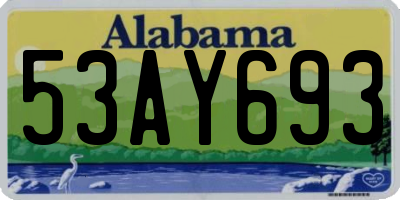 AL license plate 53AY693