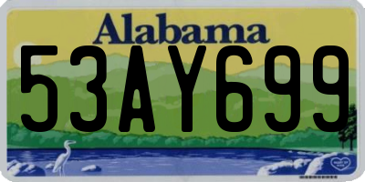 AL license plate 53AY699
