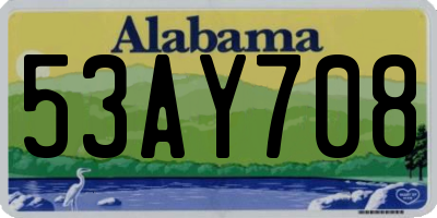 AL license plate 53AY708