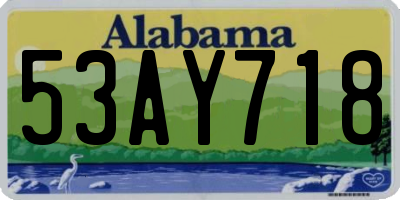AL license plate 53AY718