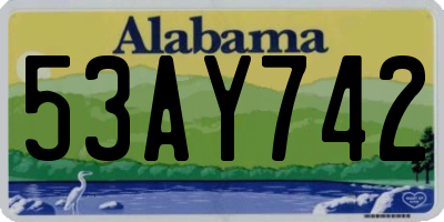 AL license plate 53AY742