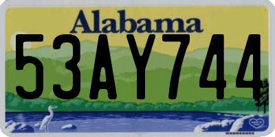 AL license plate 53AY744