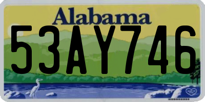 AL license plate 53AY746