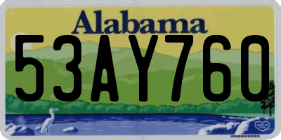 AL license plate 53AY760