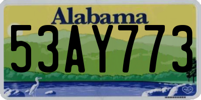 AL license plate 53AY773