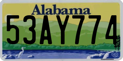 AL license plate 53AY774
