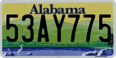 AL license plate 53AY775