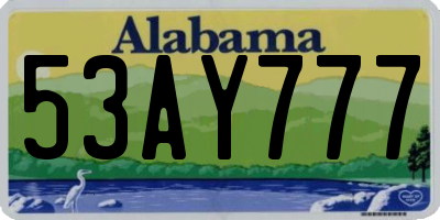 AL license plate 53AY777