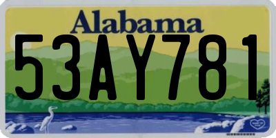 AL license plate 53AY781