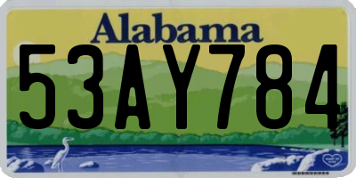 AL license plate 53AY784