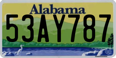 AL license plate 53AY787
