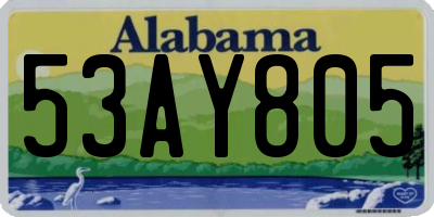 AL license plate 53AY805