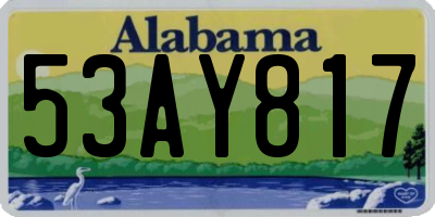 AL license plate 53AY817