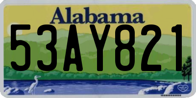 AL license plate 53AY821
