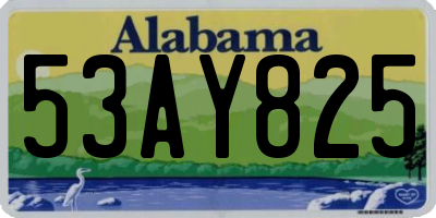 AL license plate 53AY825