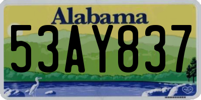 AL license plate 53AY837