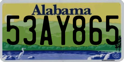 AL license plate 53AY865