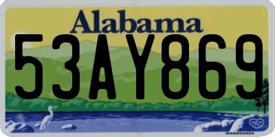 AL license plate 53AY869