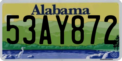 AL license plate 53AY872