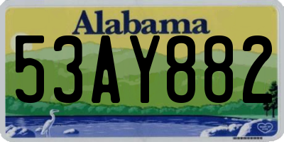 AL license plate 53AY882