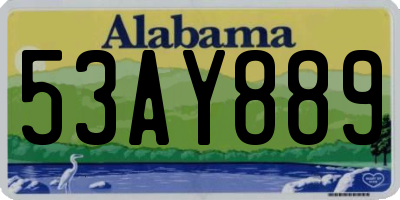 AL license plate 53AY889