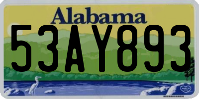 AL license plate 53AY893
