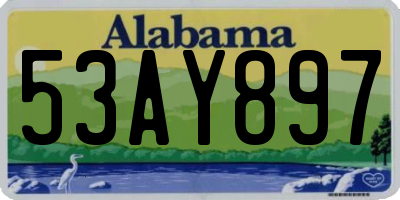 AL license plate 53AY897