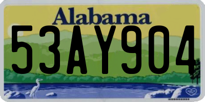 AL license plate 53AY904