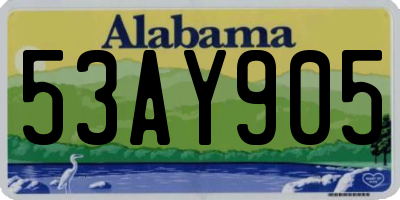 AL license plate 53AY905