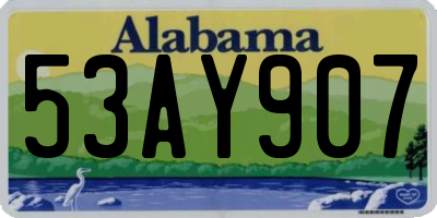 AL license plate 53AY907