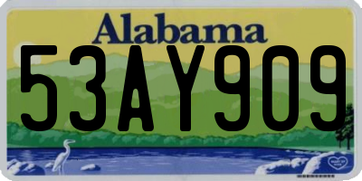 AL license plate 53AY909