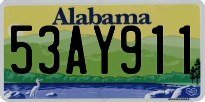 AL license plate 53AY911