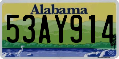 AL license plate 53AY914