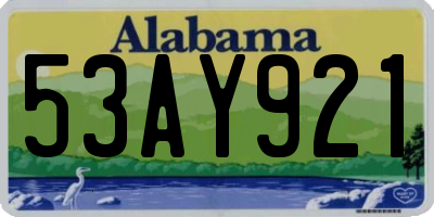 AL license plate 53AY921