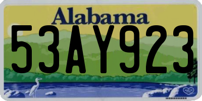 AL license plate 53AY923