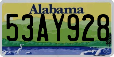 AL license plate 53AY928