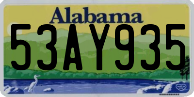 AL license plate 53AY935