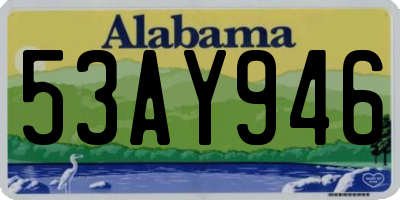 AL license plate 53AY946