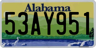 AL license plate 53AY951