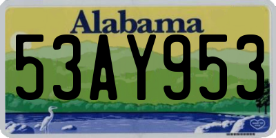 AL license plate 53AY953
